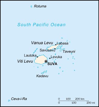 карта Фиджи