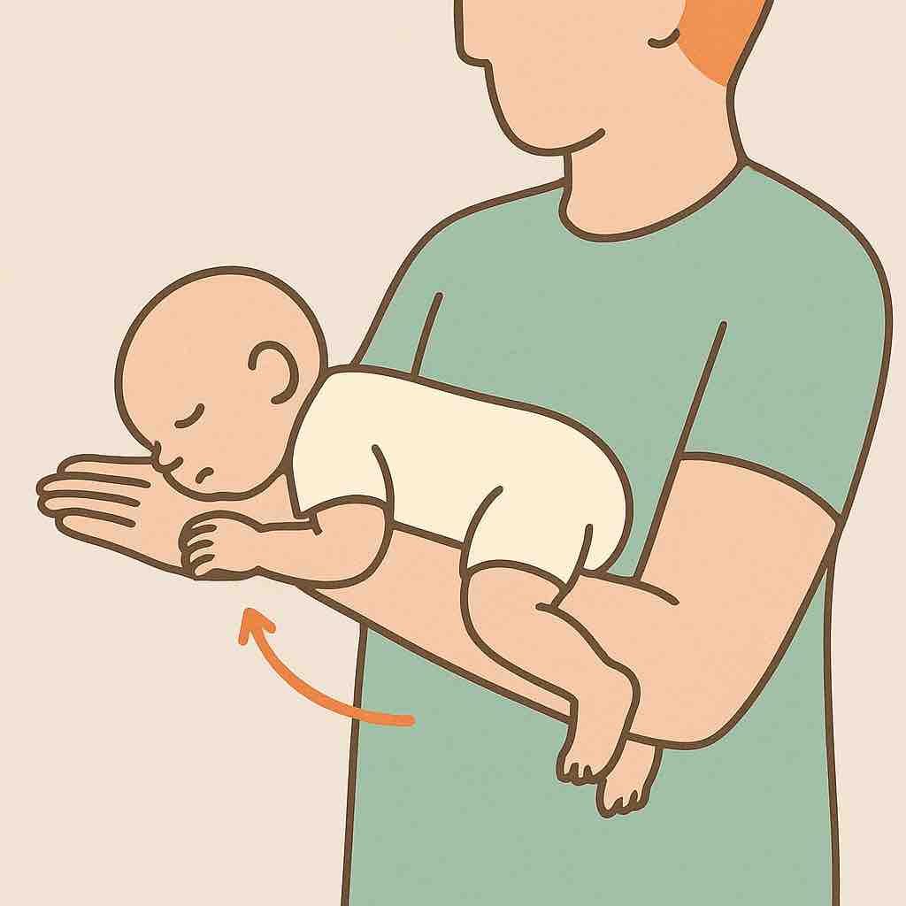 Как правильно держать ребёнка в позе «Тигр на дереве» для облегчения колик и снижения газообразования. Как правильно держать ребёнка в позе «Тигр на дереве» для облегчения колик и снижения газообразования.