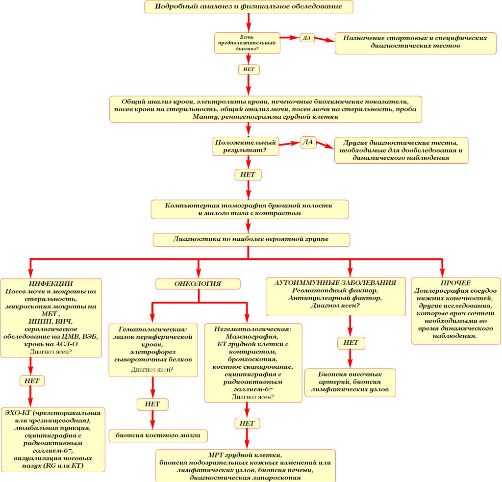 Схема больной. Алгоритм дифференциальной диагностики лихорадки неясного генеза. Алгоритм диагностики при лихорадке неясного генеза. Лихорадка неясного генеза у детей алгоритм диагностического поиска. Лихорадка неясного генеза обследование алгоритм.