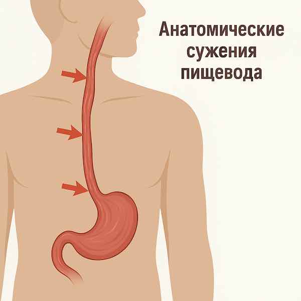 инородные тела пищевода, анатомические сужения пищевода инородные тела пищевода, анатомические сужения пищевода